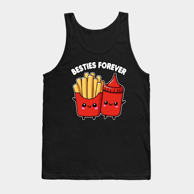 French Fries And Ketchup Besties Forever Funny Tank Top by valiantbrotha